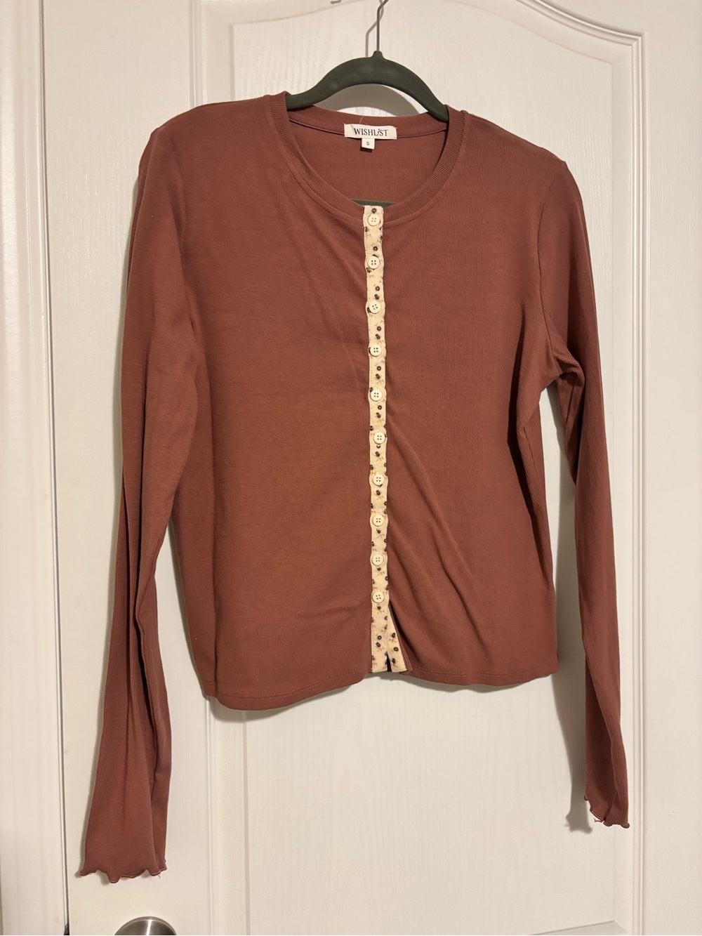 Wishlist Women's Brown Long-Sleeve Button Shirt